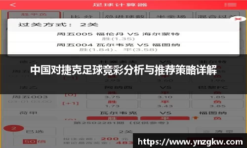 中国对捷克足球竞彩分析与推荐策略详解